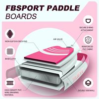 Planche de paddle gonflable tout-terrain en PVC et EVA, souple, rose, avec accessoires – Offre spéciale