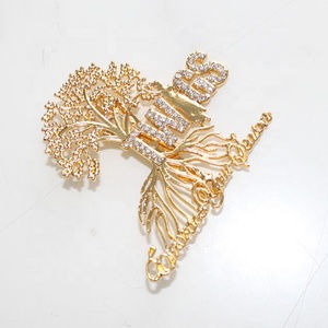 <span class=keywords><strong>Gratuit</strong></span> personnalisé mixte or alliage métal strass lettre <span class=keywords><strong>mots</strong></span> fantaisie filles diamant fleur broches et épingles - Product Image 3