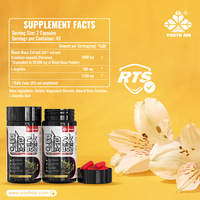 Capsules de Maca Noire avec L-Arginine 1000mg Extrait 20:1 Vitalité Quotidienne Style de Vie Actif pour Adultes 90 Gélules Étiquette Personnalisée