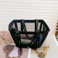 Panier de rangement en nylon à grande capacité personnalisé, panier de courses portable de qualité supérieure pour les cosmétiques et les voyages