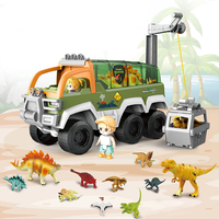 2025 derniers modèles dinosaure Transport ingénierie véhicule musique et lumières bricolage dinosaure transporteur voiture jouet pour enfants