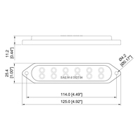 4,9 Zoll Rechteckige LED-Notfall-Blitzleuchte Anhänger-LKW-Blitz-/Blinklampe SAE/DOT/FMVSS108-konform
