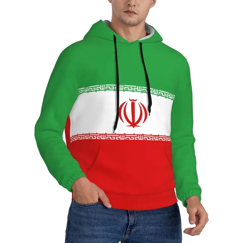 Fitspiイラン国旗イラン3Dプリントパーカープルオーバースウェットシャツカントリープライドパーカー愛国心が強い男性フーディー