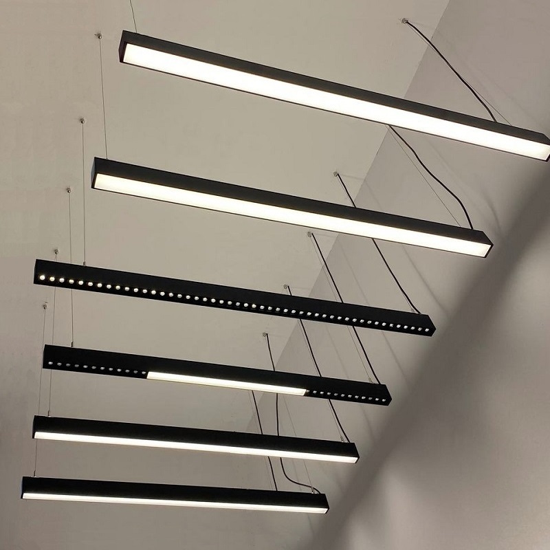 Aluminium Profile Indoor Office Pendant Lamp 40W 4ft 1200MM CCT Adjustable Seamless Linkable Ceiling Suspended Led Linear Light