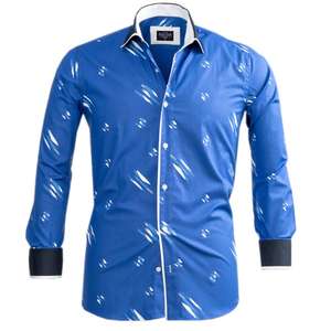 Chemise pour hommes, vêtement imprimé bleu marine - Product Image 2
