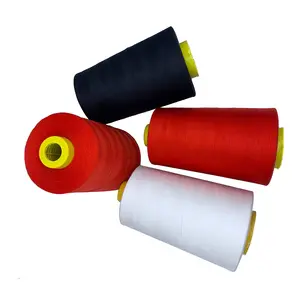 Vente en gros de fil à coudre multicolore de 5000 mètres de fil de polyester pour machine à coudre à la main