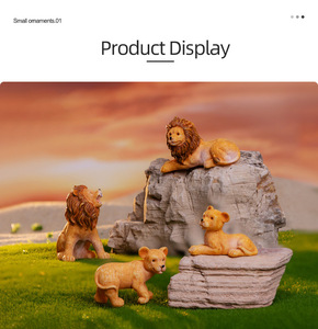 Miniature Animals Resin Figurines Kids Puzzle Cognition Child Gifts <b>Simulation</b> Wild Forest Zoo Ornament Model Animal Lion Toy - Product Image 6