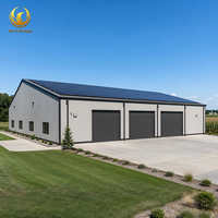 Bâtiment de stockage agricole préfabriqué en acier, prêt pour l'énergie solaire, abri pour équipement agricole, garage pour machines, conception personnalisée