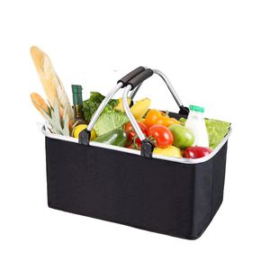 Cesta de Compras Plegable de Tela y Aluminio para Supermercado, Moderna y Plegable - Product Image 6