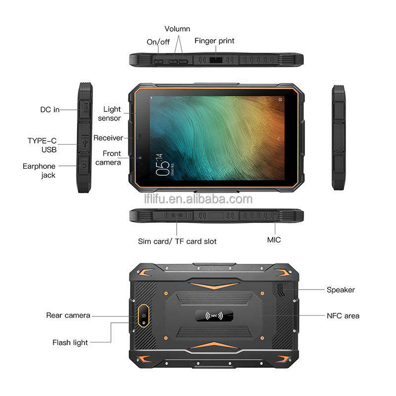 Ip67 Waterproof 4g 8 Inch Rugged Industrial Oem Rugged Tablet Android ...