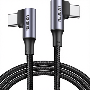 Câble USB Type C vers Type C <span class=keywords><strong>UGREEN</strong></span> 90 degrés PD 100W, chargeur rapide à angle droit, câbles de données pour <span class=keywords><strong>Apple</strong></span> Macbook Samsung Huawei - Product Image 1