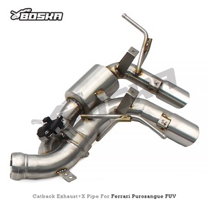 Sistema de Escape de Competición con Tubos de Eje Valvulados y Tubo Intermedio Race X, Reemplazo Directo OEM Personalizado para Ferrari Purosangue FUV V12 6.5L <span class=keywords><strong>2022</strong></span>+ - Product Image 6