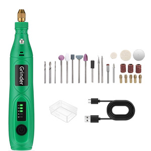 USB Mini Wiederaufladbarer Elektrischer Schleifer mit Einstellbarer Geschwindigkeit für Metallbearbeitung, Wurzelschnitzerei, Schneiden, Polieren, Mikro-Elektrobohrer - Product Image 3