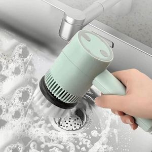 Electric Plastic Kitchen Cleaning <b>Brush</b> Nylon Bristles Multi-functional USB Rechargeable Rotary Scrubber Eco-friendly Cleaning - Product Image 1