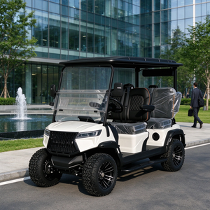 Carrito de Golf Eléctrico de 4 Plazas con Batería de Litio, Equipado con Altavoces y Bocina de Reversa - Product Image 1