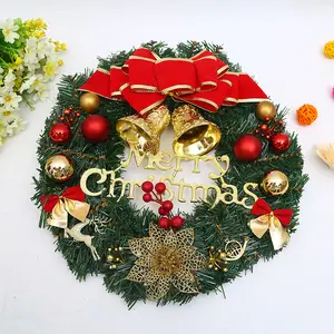 Preço de fábrica Natal Grinalda Porta Guirlandas Ornamentos Feliz Natal Decoração Parede Janela Pendurada Pingentes Para Casa 2024 Ano Novo