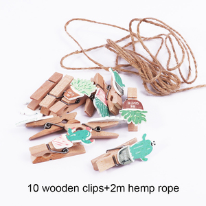 <span class=keywords><strong>Foska</strong></span> mặt hàng mới đầy màu sắc dễ thương đáng yêu bằng gỗ vải pins cho Diy gỗ Clips với cây gai dầu dây thừng - Product Image 5