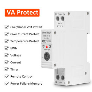 WCB1-T-63/WCB1-J-63/WCB1-JT-63 Tuya 1P+N 63A Relé Temporizador Medidor de Energía kWh Protector de Sobretensión Interruptor de Control Remoto E347 - Product Image 4
