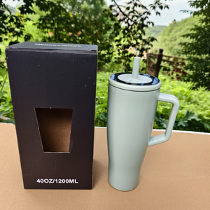 แก้วน้ำเก็บอุณหภูมิพร้อมหลอดดูด40ออนซ์พร้อมหลอดดูดสำหรับเดินทางแก้วกาแฟแบบไม่รั่วขวด D5013 - Product Image 1