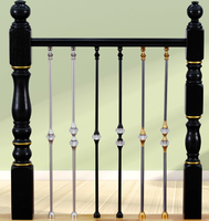 Colonne d'escalier en alliage d'aluminium et de magnésium moderne de haute qualité, boule de cristal, pour usage intérieur/extérieur