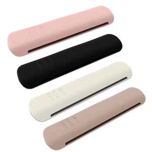 Custom Silicone <b>Makeup</b> <b>Storage</b> Bag Portable Travel Cosmetic Case 48mm X 200mm Mauve Gray Khaki Milky White - Product Image 4