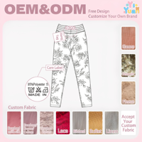 Leggings pour filles, base blanche, imprimé floral gris rose, rayés, élastiques, taille haute, extensibles, coupe skinny, longueur intégrale, pantalons d'extérieur pour enfants