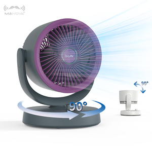 Ventilateur de table sur pied électrique rechargeable de 8 pouces, 5V, USB, DC, refroidissement par air, ventilateur de bureau oscillant automatique - Product Image 1