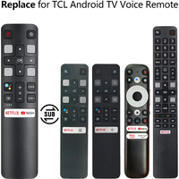 Control Remoto Inteligente por Voz HUAYU RC802V FNR1 de Código Fijo, 4 Botones, Material ABS para Televisores TCL Android