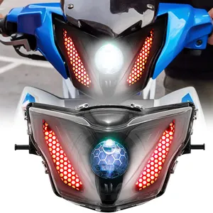 Altamente visível motocicleta levou farol para YAMAHA LC135 V2-V7 motocicleta farol acessórios