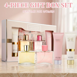 Set Regalo da Donna 4 Pezzi: Eau De Parfum Lunga Durata 100ml e Lozione Corpo 120ml, Fragranza Fresca con Note di Rosa per Uso Quotidiano - Product Image 2