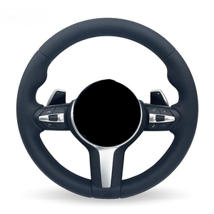 Volante Deportivo de Cuero para B-M-W 320 <span class=keywords><strong>525</strong></span> F10 F30 E90 F70 E71 F31 F32 X5 X6 F01 F07 F20 F11 F22 Serie 7 Serie 4 Serie 5 - Product Image 1