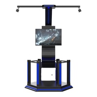 Máquina de Videojuegos VR Mini de Pie, Pantalla Metálica de 32 Pulgadas, 2 Sensores, Interior/Exterior, Funciona con Monedas, para Centros Comerciales y Parques de Diversiones