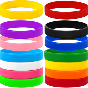 Factory Directly Supplied Promotional Silicon Rubber Bracelet Blank Custom Color Rubber Wristbands