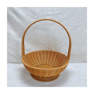 Panier tissé en rotin avec poignée 30x13cm 27x11cm pour fruits, épicerie, pique-nique, rangement alimentaire, panier en osier en forme de bol - Product Image 5