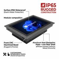 PC tactile pour kiosque extérieur lisible en plein soleil 1500 nits, écran industriel sans ventilateur étanche IP65 de 10,1 pouces pour chargeur de VE