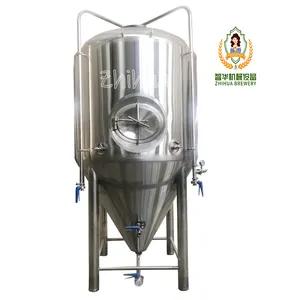 jacket beer fermentation vessel 500l 1000L 1500L 2000L isobaric conical fermenter tank per batch