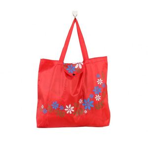 Sacs de courses pliables réutilisables en gros, petits sacs fourre-tout écologiques à bouton-pression motif floral, sacs à main et portefeuilles avec boucle dissimulée, en stock - Product Image 1