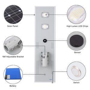 Aluminio de alta calidad integrado todo en uno energía solar led Luz de calle <span class=keywords><strong>anochecer</strong></span> hasta <span class=keywords><strong>amanecer</strong></span> sensor - Product Image 4