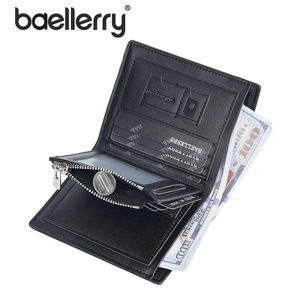 กระเป๋าสตางค์แบบพับสามตอนสำหรับผู้ชาย ยี่ห้อ Baellerry ทำจากหนัง PU พร้อมซิป ใช้งานได้ทุกวัน - Product Image 2
