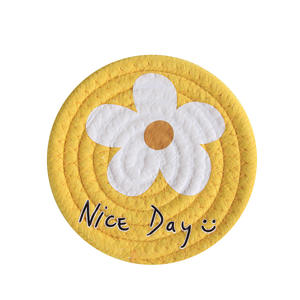 Tapis de salle à manger <span class=keywords><strong>japonais</strong></span> tissé à la main, isolation <span class=keywords><strong>en</strong></span> <span class=keywords><strong>tissu</strong></span>, vent, fleur, ventouse, tapis de table <span class=keywords><strong>en</strong></span> corde de coton - Product Image 5