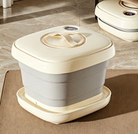 DEBEI AM-2004 Bain de pieds pliable portable avec télécommande électrique filaire, massage et température constante