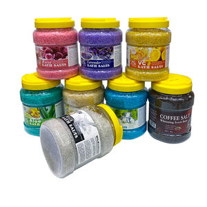 Sal de baño de SPA de limpieza profunda 3kg Sal marina de grano grueso infundida con aceite esencial de fragancia de leche de lavanda rosa y aloe - Product Image 4