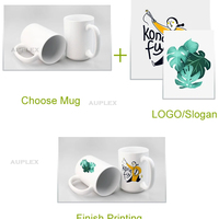 Tasses à sublimation en céramique de 15 oz en porcelaine fine, fournisseur de tasses vierges de qualité supérieure, blanches nacrées, personnalisables pour café