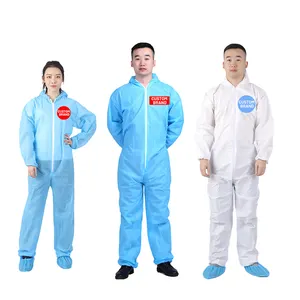 OEM Safety Custom Logo PPE Coverall Waterproof Type 5 6 Protective Clothing Overall Workwear Disposable Coverall