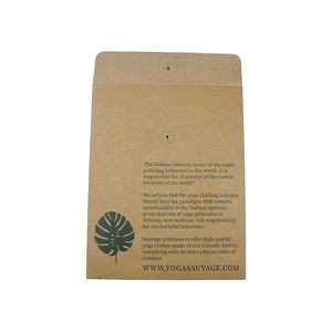 Enveloppes en papier cartonné simples personnalisées 9x12cm avec fenêtre découpée, emballage kraft de Noël pour boutique - Product Image 3