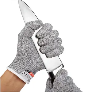 LEVEL-5 HPPE material food grade fabric kitchen/metal cutting/woodworking breathable and anti cutting gloves