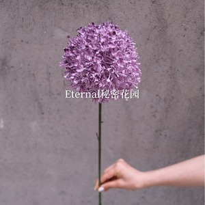 ลูกบอลดอกไม้ประดิษฐ์ Secret Garden พลาสติกปอมปอม สีม่วงทอง สำหรับตกแต่งงานแต่งงานและบ้าน - Product Image 4
