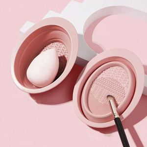 Outils populaires pour nettoyer les pinceaux de maquillage, bol pliable en silicone pour nettoyer les pinceaux et les éponges de maquillage - Product Image 6