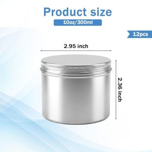 Caja de Aluminio Hermética de Grado Alimenticio de 350 ml, Contenedor de Aluminio, Tarro de Aluminio con Tapa de Rosca - Product Image 5