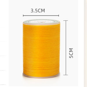 150D/16 扁蜡线 手工缝制蜡线 0.8 毫米 编织 100% 聚酯纤维 高强度空心线 - Product Image 5